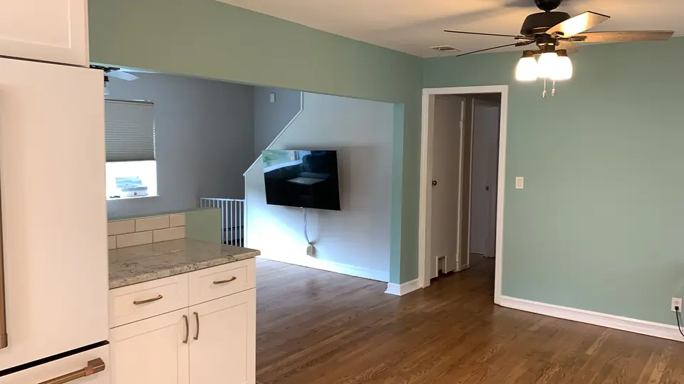 Kitchen opened to the family room